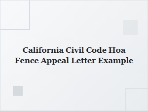 How to Appeal an Hoa Fence Decision in California