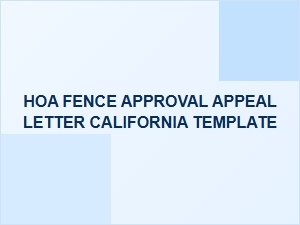 How to Appeal an Hoa Fence Denial in California